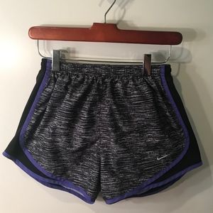 Gray and Purple Nike Dri-Fit Shorts